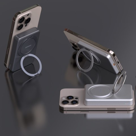 Powerbank K28 10000mAh z MagSafe z metalową obudową i podstawką PD 22.5W - szary DUDAO