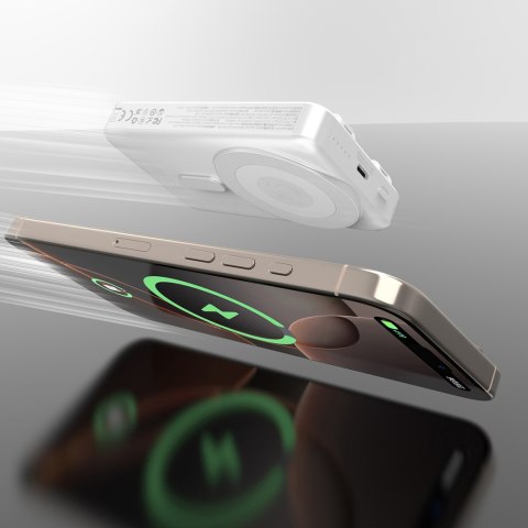 Powerbank K29 10000mAh MagSafe metalowa obudowa podstawka kable USB-C iPhone Lightning PD 20W - szary DUDAO