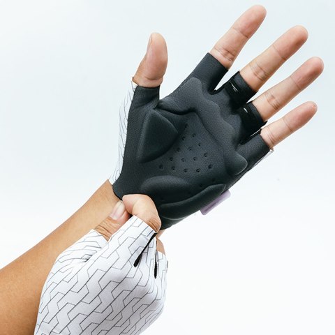 Rękawiczki kolarskie rowerowe MTB rozmiar XL - biało-czarne ROCKBROS