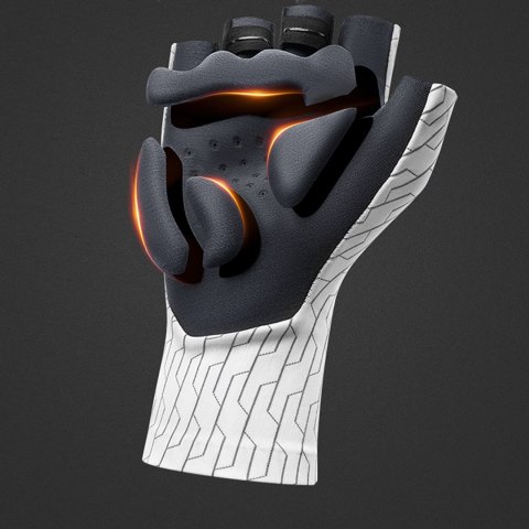 Rękawiczki rowerowe kolarskie szosowe rozmiar XL - biało-czarne ROCKBROS