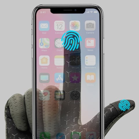 Rękawiczki rowerowe oddychające pełne rozmiar L - szare ROCKBROS