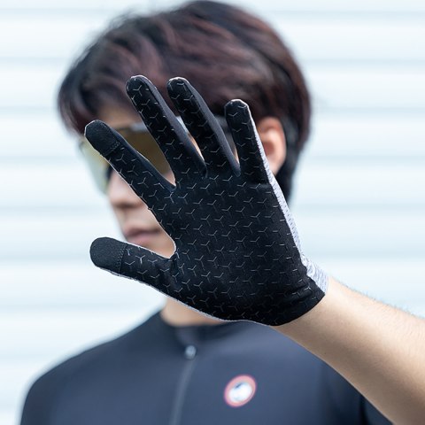 Rękawiczki rowerowe oddychające pełne rozmiar XXL - szare ROCKBROS