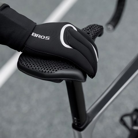 Rękawiczki rowerowe pełne wodoodporne rozmiar XXL - czarne ROCKBROS