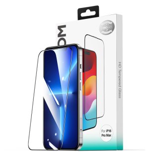 Szkło hartowane 2.5D HD Dustproof z czarną ramką na iPhone 15 Plus/16 Plus JOYROOM