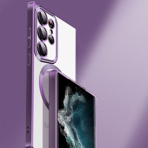 Etui case na Samsung Galaxy S24 FE Electroplated Magsafe - czarne WOZINSKY