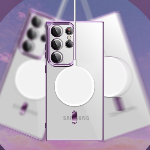 Etui case na Samsung Galaxy S24 FE Electroplated Magsafe - czarne WOZINSKY