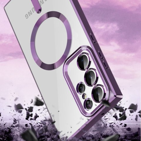 Etui case na Samsung Galaxy S24 FE Electroplated Magsafe - czarne WOZINSKY