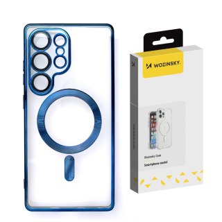 Etui ochronne na Samsung Galaxy S25 Electroplated Case z Magsafe - niebieskie WOZINSKY
