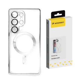 Etui ochronne na Samsung Galaxy S25 Electroplated Case z Magsafe - srebrne WOZINSKY