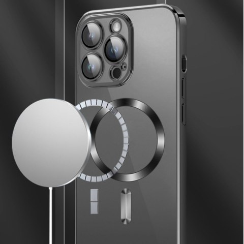 Etui pokrowiec na Samsung Galaxy S24 FE Electroplated Magsafe - niebieskie WOZINSKY