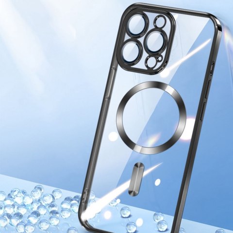 Etui pokrowiec na Samsung Galaxy S24 FE Electroplated Magsafe - srebrne WOZINSKY