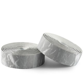 Owijka na kierownicę rowerową z PU wzór Velour - szara ROCKBROS