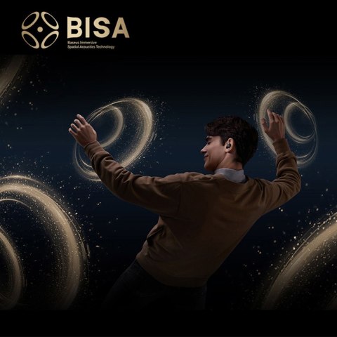 Słuchawki bezprzewodowe Bowie MA20 Pro TWS z ANC i IPX6 - czarne BASEUS