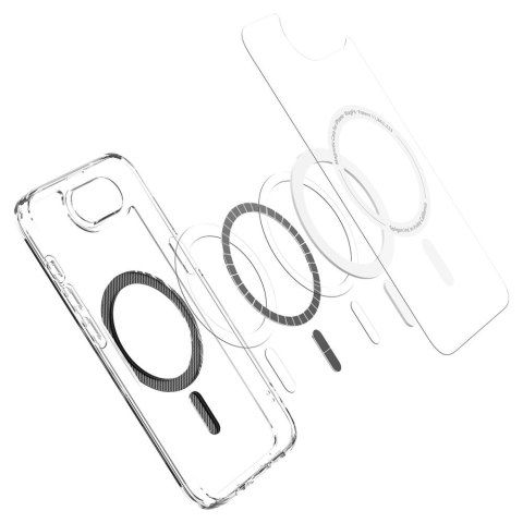 Etui case na iPhone 16e Carbon Fiber Ultra Hybrid MagSafe - przezroczyste SPIGEN