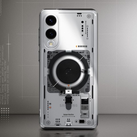 Etui na Samsung Galaxy S25 Edge z nadrukiem Ultra Hybrid Mag z MagSafe - przezroczyste SPIGEN