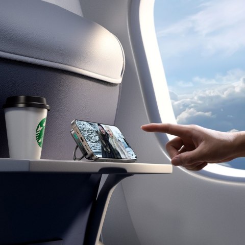 Powerbank 10000mAh 22.5W Qi2 JR-PBM12 MagSafe z podstawką - czarny JOYROOM