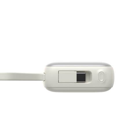 Powerbank 10000mAh 22.5W z wbudowanymi kablami USB-C Lightning - biały JOYROOM