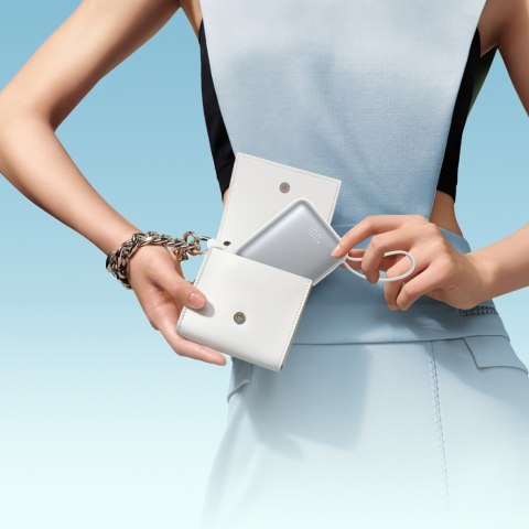 Powerbank 10000mAh 22.5W z wbudowanymi kablami USB-C Lightning - biały JOYROOM