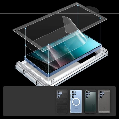 Szkło hybrydowe na Samsung Galaxy S25 Ultra Elite Shield EZ FIT - przezroczyste SPIGEN
