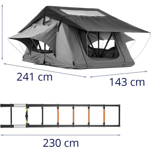 Namiot dachowy turystyczny do samochodu 240 x 140 x 130 cm MSW