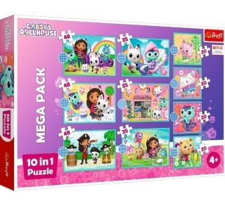 Puzzle 10w1 W świecie Gabi Gabby Dollhouse Trefl