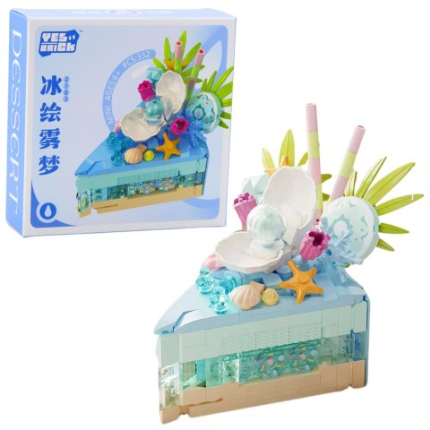 Klocki Konstrukcyjne Torcik Tort Deser Dekorowany 292-357el. LEAN TOYS