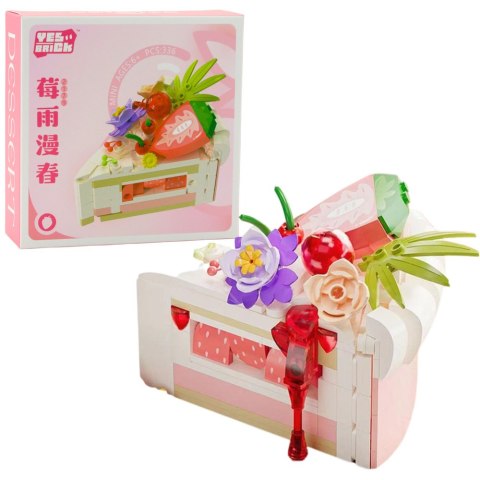 Klocki Konstrukcyjne Torcik Tort Deser Dekorowany 292-357el. LEAN TOYS