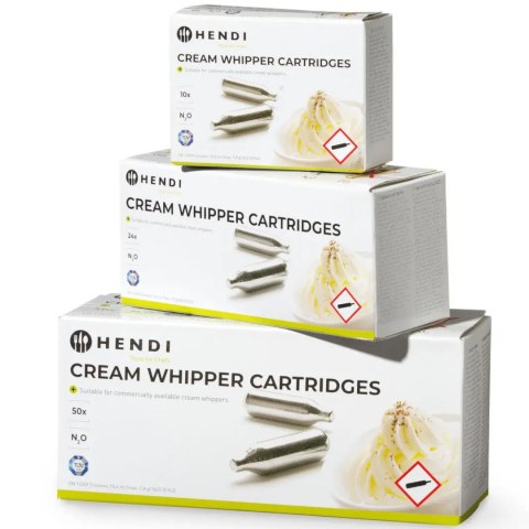 Naboje do syfonu do bitej śmietany gaz N2O 24 szt. - Hendi 588215 Hendi