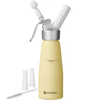 Syfon do bitej śmietany pastelowy żółty 0,5 L - Hendi 975855 Hendi