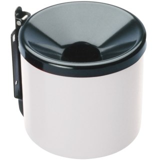 Popielniczka ścienna samogasnąca do wnętrza i na zewnątrz biała śr. 9cm MEVA