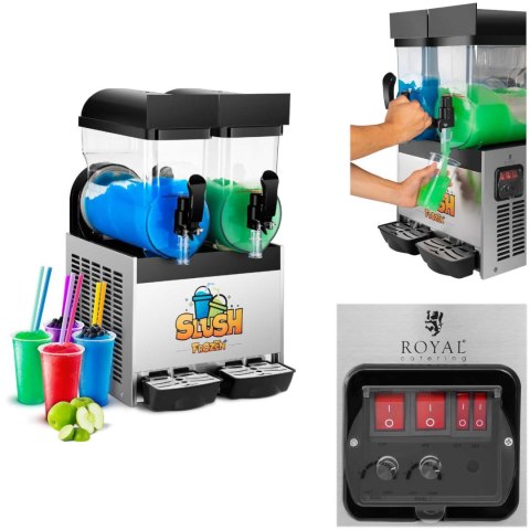 Granitor dyspenser urządzenie do napojów slush granity podwójny 2x 15L Royal Catering