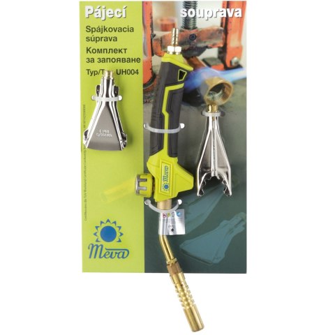 Palnik gazowy do lutowania rur gaz LPG ZESTAW 3 dysze 2 kW MEVA