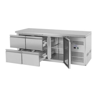 Stół chłodniczy ze stalowym blatem roboczym 4 szuflady od -2 do 10deg;C 179cm Royal Catering