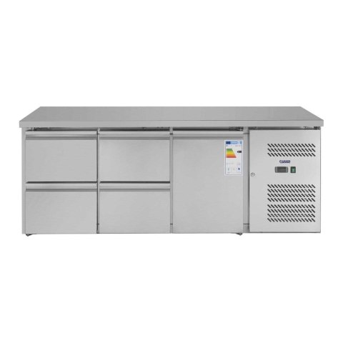 Stół chłodniczy ze stalowym blatem roboczym 4 szuflady od -2 do 10deg;C 179cm Royal Catering