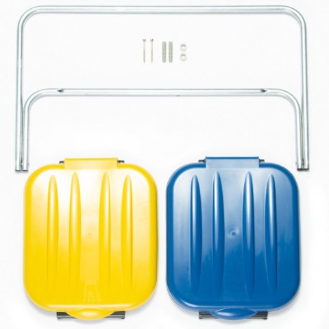 Uchwyt ścienny wiszący do segregacji śmieci 2 kolory - worki 120L GSG24