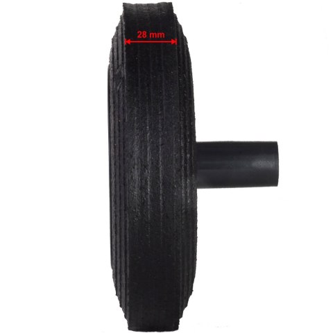 Koło kółko do kubła kontenera na odpady gumowe śr. 200mm PRO-LINE