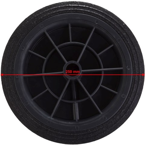 Koło kółko do kubła kontenera na odpady gumowe śr. 250mm PRO-LINE