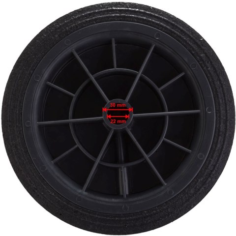 Koło kółko do kubła kontenera na odpady gumowe śr. 250mm PRO-LINE