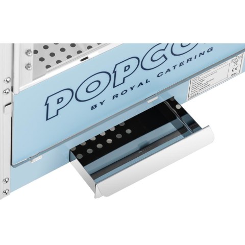 Maszyna automat urządzenie do prażenia popcornu retro TEFLON 1600 W 5-6 kg/h - niebieska Royal Catering