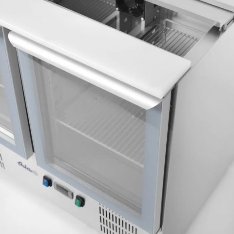 Stół chłodniczy sałatkowy 2-drzwiowy przeszklony z pokrywą na 2x GN1/1 3x GN1/6 247 l - Hendi 236246 ARKTIC