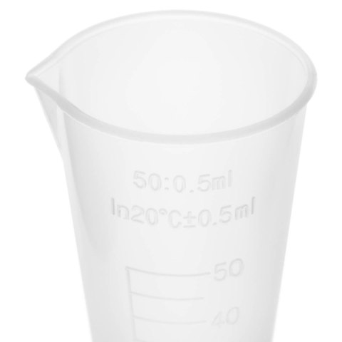 Zlewka laboratoryjna plastikowa z podziałką 50 ml - 10 szt. Steinberg Systems