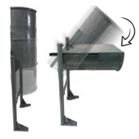 Kosz miejski uliczny półokrągły przyścienny szary 30L MEVA