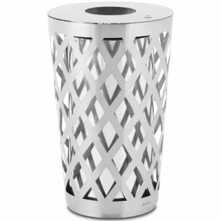 Kosz na odpady śmieci miejski zewnętrzny okrągły śr. 50 x 80 cm STAL szary Ulsonix