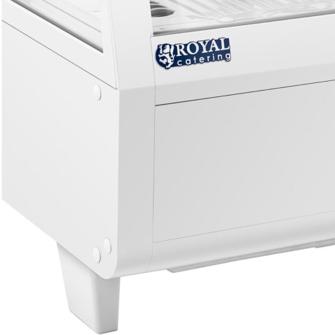 Witryna chłodnicza ekspozycyjna przeszklona 3 poziomy 100 l - biała Royal Catering