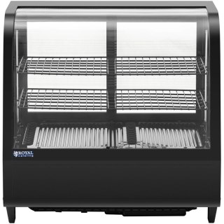 Witryna chłodnicza ekspozycyjna przeszklona 3 poziomy 100 l - czarna Royal Catering