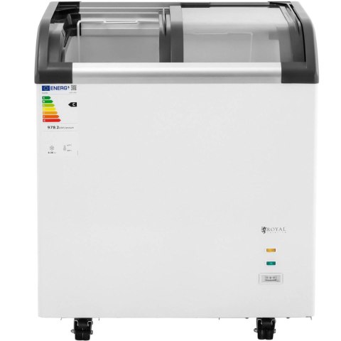 Zamrażarka skrzyniowa przeszklona do lodów mrożonek 180 l 180 W Royal Catering