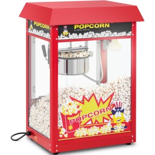 Maszyna urządzenie do prażenia popcornu retro TEFLON 1600 W 5-6 kg/h - czerwona Royal Catering