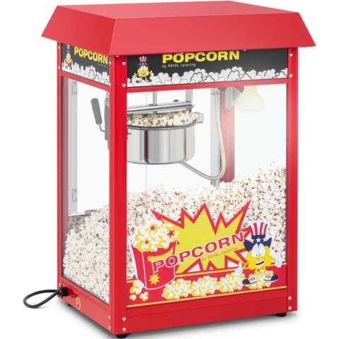 Maszyna urządzenie do prażenia popcornu retro TEFLON 1600 W 5-6 kg/h - czerwona Royal Catering