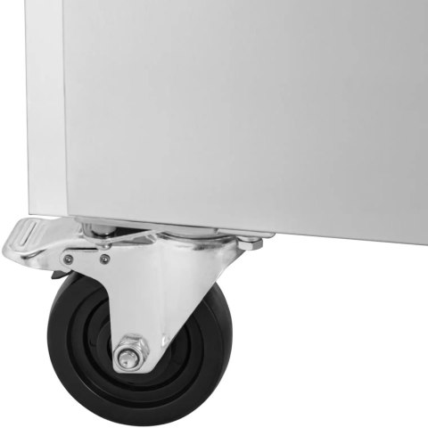 Stół chłodniczy gastronomiczny na kółkach 2 komory 260 l 136x70x85 cm Royal Catering