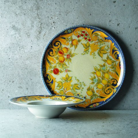 Talerz do pizzy z porcelany Barocco śr. 31 cm - zestaw 6 szt. Duralex